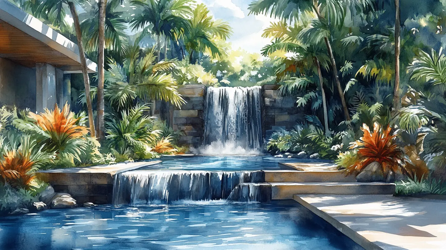 Pool in a jungle